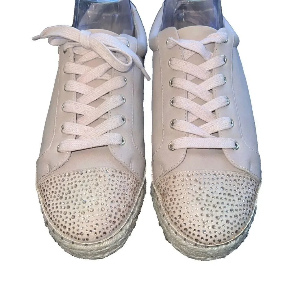 INC International Concepts Sneakers Women 10M Pink Eliza Espadrille Platform